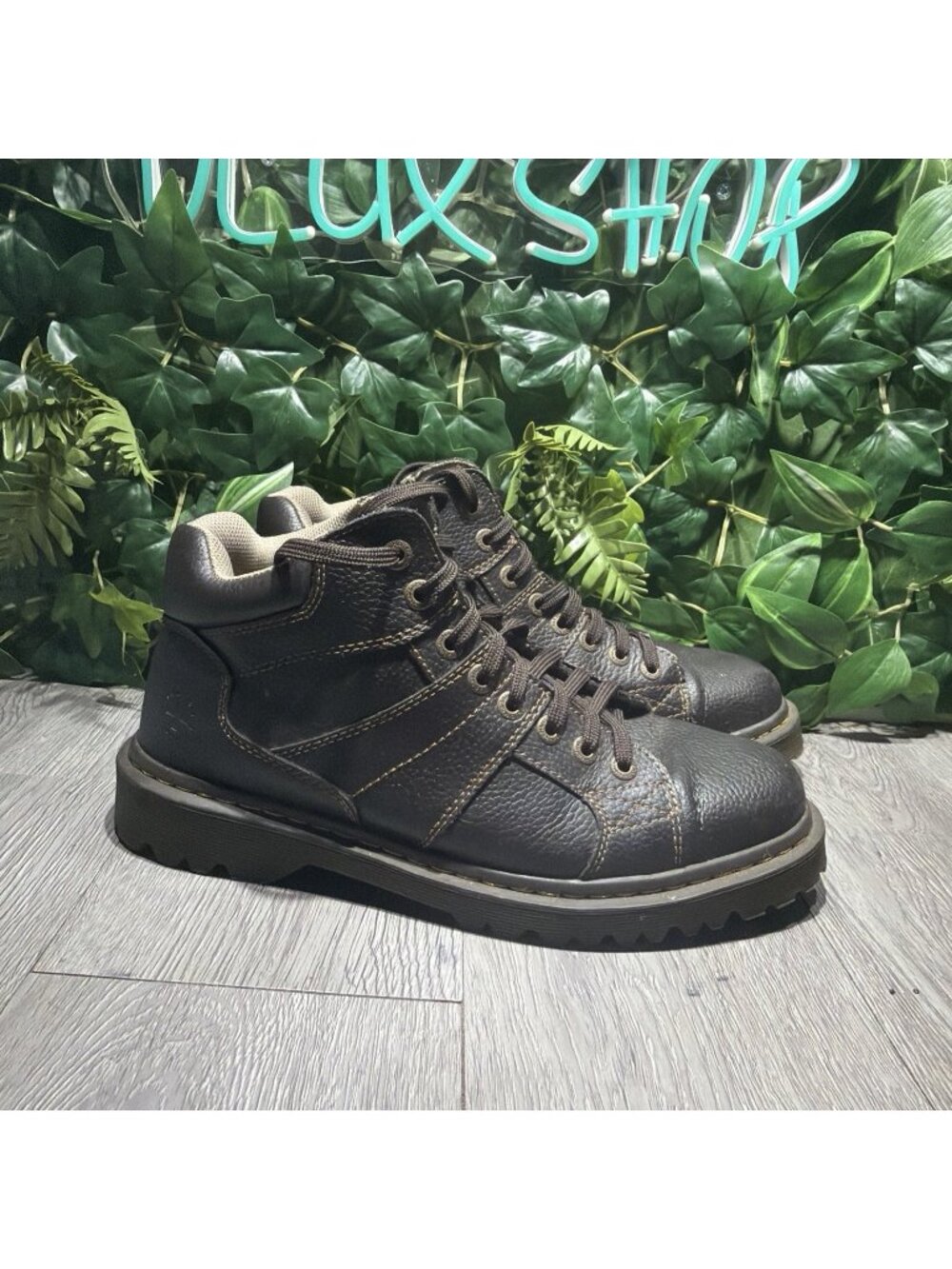 Doc Martins Harrisland Combat Boots Men's Size 12 Brown Work Wear Outdoors